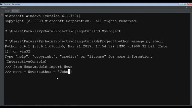 Learn Django (2.1) - What Is Django Shell #9 смотреть онлайн