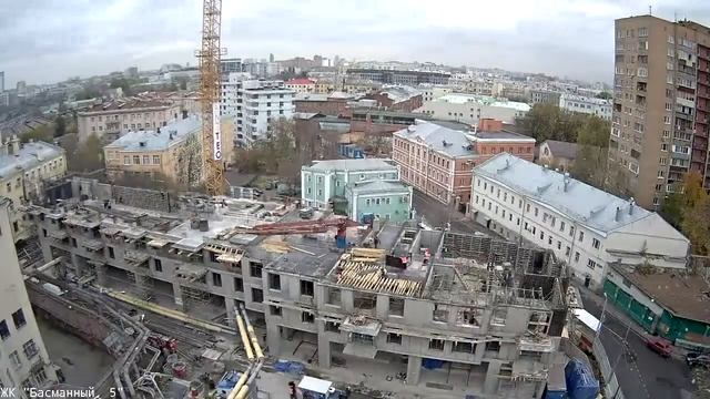 Таймлапс Басманный 5. 17 октября 2016. Камера 1 смотреть онлайн