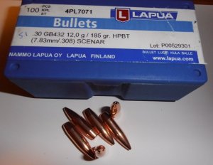 Пуля Lapua Scenar .30 185gr/12,0грамм GB432 HPBT