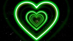 Neon Lights | green heart | background video | love | сердечки фон | ФутаЖОР