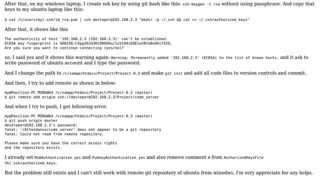Ubuntu: Can't access git repository of ubuntu 16.04 LTS from another OS смотреть онлайн