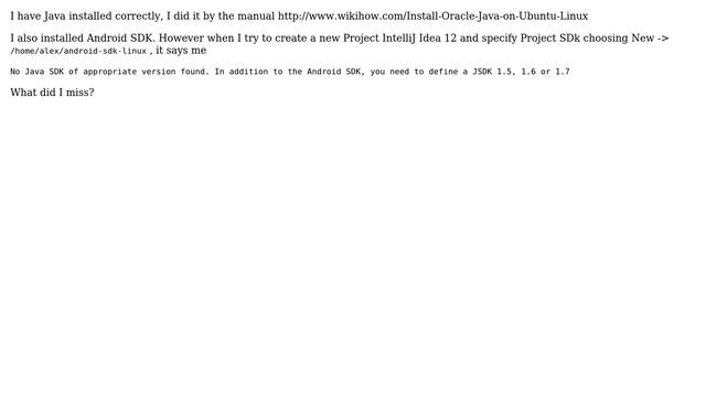 Ubuntu: No Android SDK, neither Java found смотреть онлайн