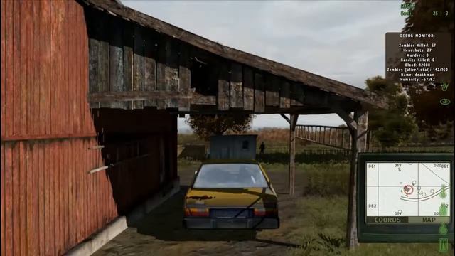 Место спавна старого хетчбэка (Old hatchback) в DayZ