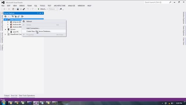 Database Connectivity of Visual Basic 2012 with SQLServer part 1 смотреть онлайн