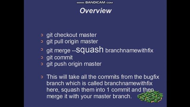 GIT squash - command - merge to master - clean code смотреть онлайн