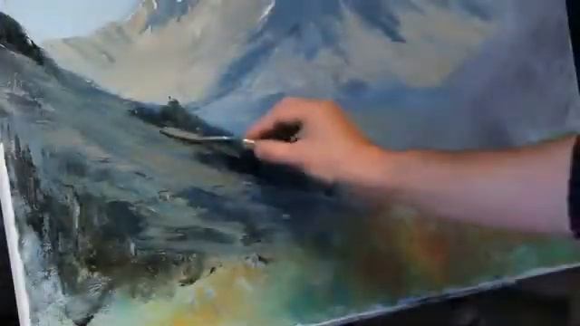 Горный пейзаж . И.Сахаров.Живопись маслом Mountain landscape/I. Sakharov.Oil Painting смотреть онлайн