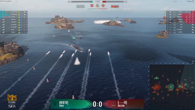 World of Warships ⚓ KotS X ⚓ [KIEV] KIEV vs. [----O] ВЕСЛО смотреть онлайн