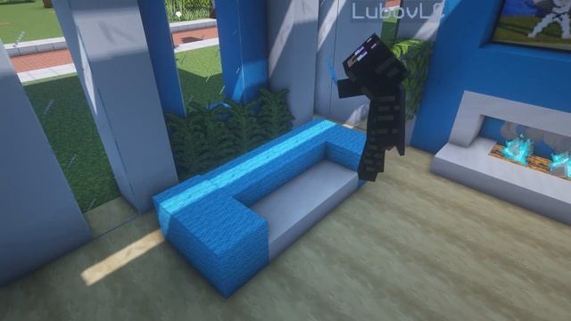 How to Build a Modern Blue House | Minecraft Tutorial ? (#27) смотреть онлайн