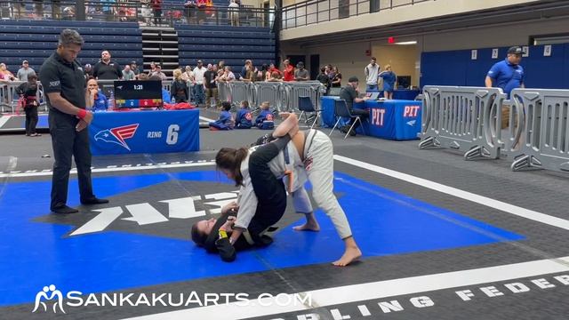 Girl's Brazilian Jiu-Jitsu Caylee Preston American Grappling Federation 2022 Win
