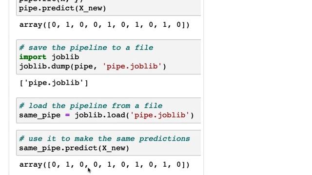 Save a model or Pipeline using joblib смотреть онлайн