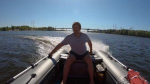 Покатушки на лодке ПВХ RiverBoats RB 430 с мотором  Suzuki DT 9.9 AS