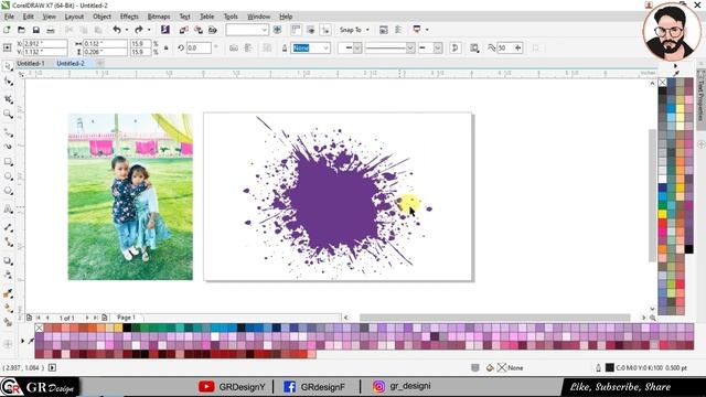 Paint Effect in Coreldraw | Photo Paint Effect | Photo editing coreldraw смотреть онлайн