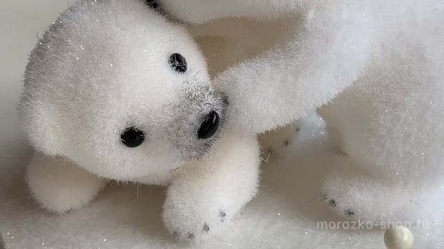 Новогодняя фигурка МЕДВЕЖАТКИ, белая, 22х15 см RN-10360 смотреть онлайн