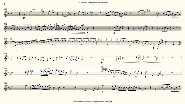 Johann Nepomuk Hummel: Trumpet concerto in Eb major orchestra accompaniment 440Hz смотреть онлайн