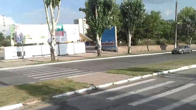 Бердянск. Вид из окна автобуса. смотреть онлайн