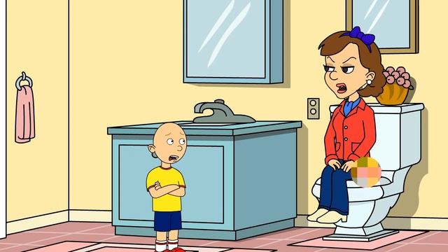 Caillou Walks In Bathroom With Mommy & Gets Grounded! смотреть онлайн