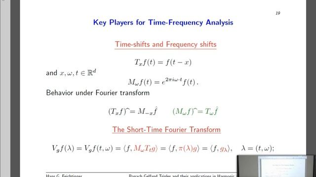 Hans Feichtinger: Fourier Analysis via the Banach Gelfand Triple смотреть онлайн