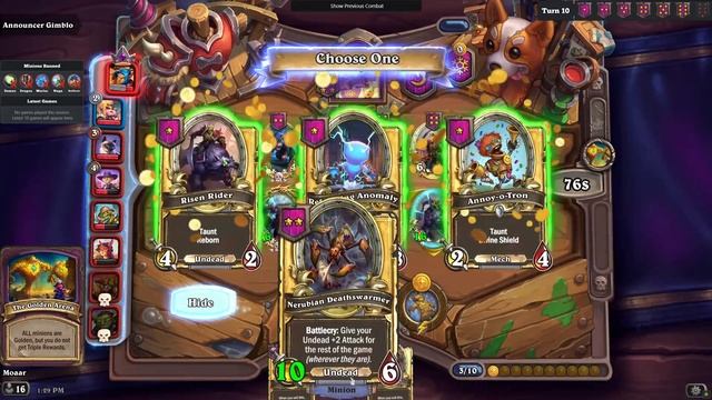 Queen Wagtoggle: The "LAG" Arena WITH MECHS | Hearthstone Battlegrounds | PATCH 27.4 смотреть онлайн