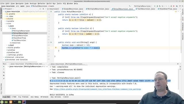 Java Recursion Tutorial смотреть онлайн