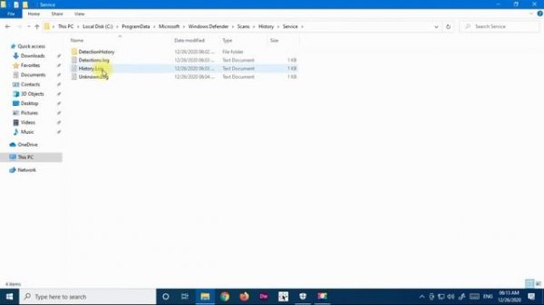 How to remove Windows Defender (Threat) Protection History in Windows 10