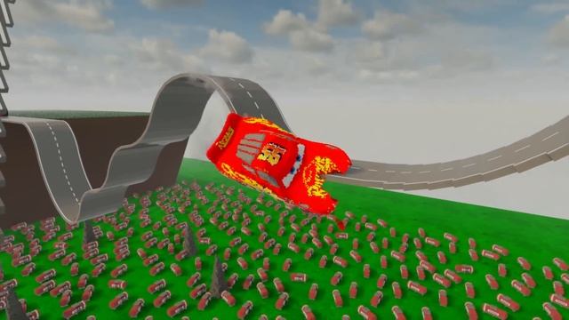 Big & Small Cars vs Impossible Loop Bridge - Teardown смотреть онлайн