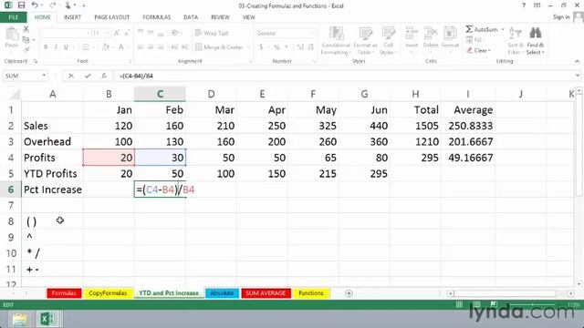 Excel Tutorials 2013 | PctIncr Excel Formulas and Functions смотреть онлайн