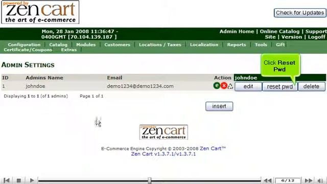Change your admin password in ZenCart | ZenCart Admin Password смотреть онлайн