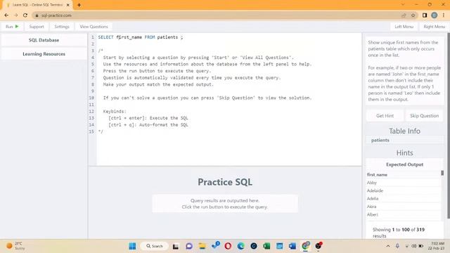 SQL Practice Question 19 смотреть онлайн