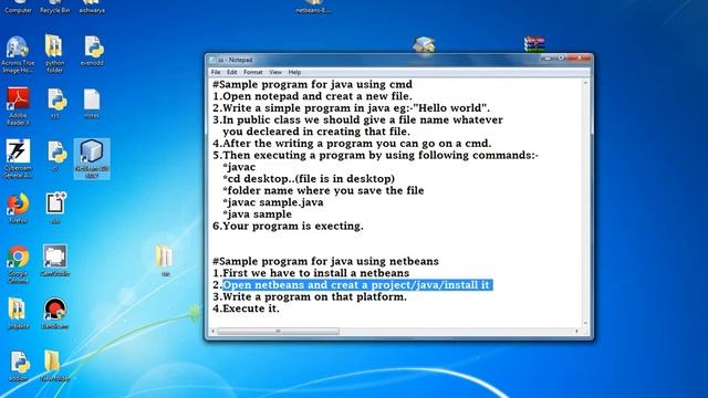 sample java program using cmd and netbeans смотреть онлайн