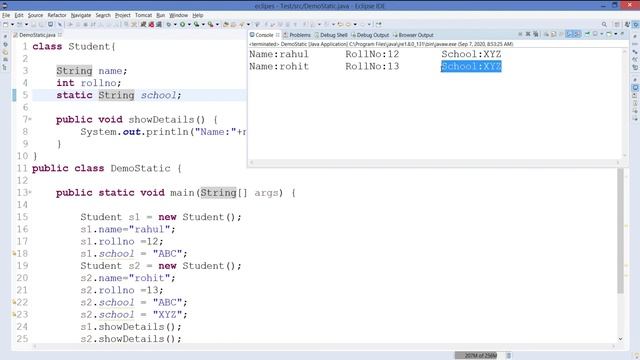What Is Static Keyword In Java | Static Method And Static Variable | Static Block смотреть онлайн