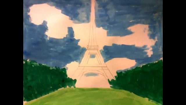 Eiffel Tower Painting - Making of a Sketch #2 смотреть онлайн
