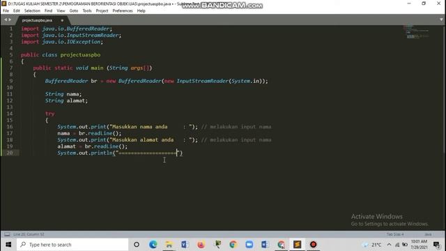 Program Java BufferedReader (Sublime Text) смотреть онлайн