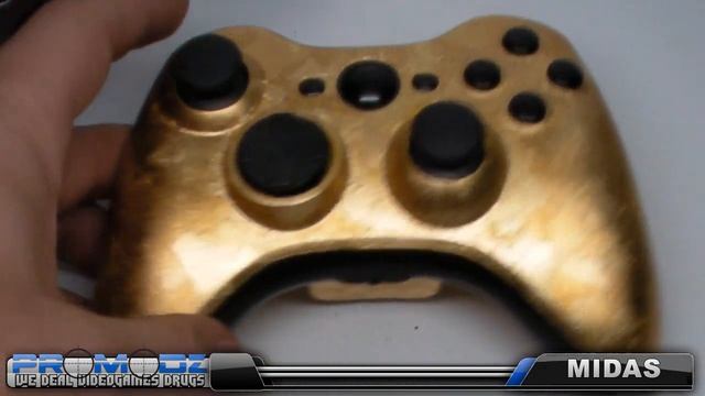 "Midas" (REAL 22k Gold Controller) and "H" Custom xbox 360 controllers by ProModz.com смотреть онлайн
