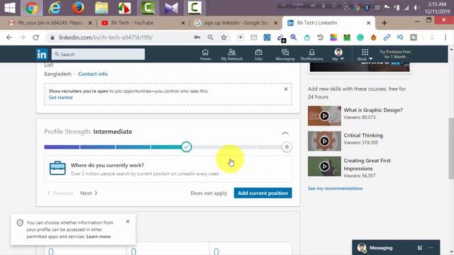 How to Make a Professional LinkedIn Profile Easily l Linkedin Bangla Tutorial l Rh Tech смотреть онлайн
