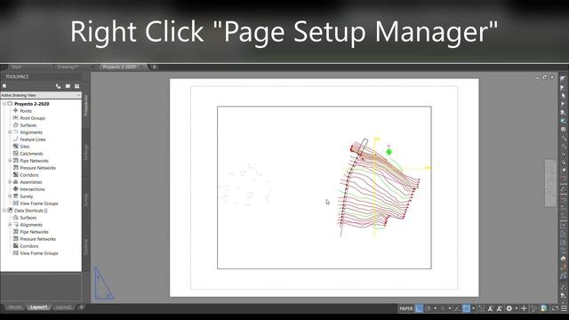 Autodesk Civil 3d 2019 Layout Setup