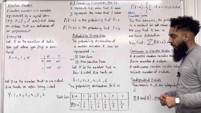 Edexcel AS Level Maths: 6.1 Probability Distributions (part 1) смотреть онлайн