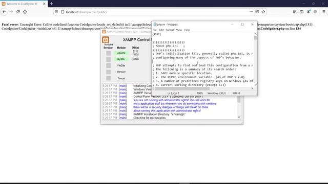 Codeigniter 4 error running first time with xampp - fixed | Codeigniter смотреть онлайн
