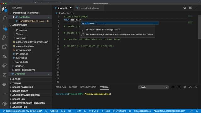 Docker - Containerize dotnet application with multi step dockerfile and azure pipelines AzureDevOps смотреть онлайн