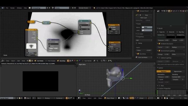 Render layers,Render Pass Compositing (Blender 2.72) смотреть онлайн