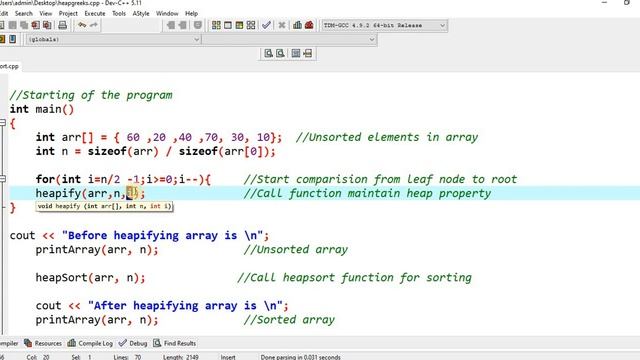 DSA Practical 9: C++ Implementation of Heap Sort | Data Structure Full Course смотреть онлайн