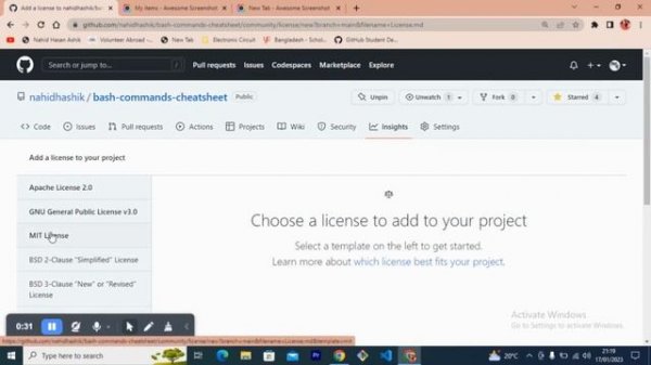 How to add MIT License on github | License to your GitHub Repository