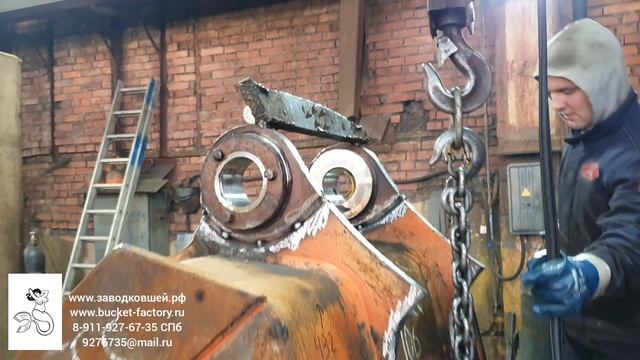 Ремонт ковша экскаватора. Ремонт проушин ковша. ЗАВОД КОВШЕЙ смотреть онлайн