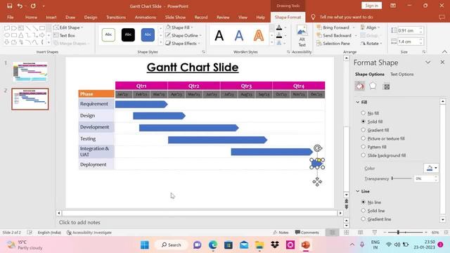 How To Make Gantt Chart In Powerpoint | Free Download