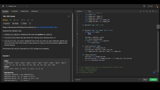 [Leetcode Daily Jul 18] 146. LRU Cache (Python 中文詳解) смотреть онлайн