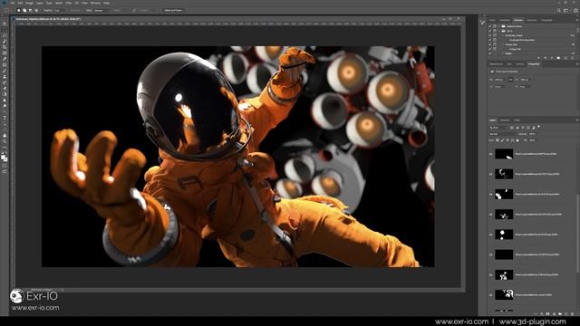 Exr-IO Vray Cryptomatte Photoshop compositing tutorial смотреть онлайн