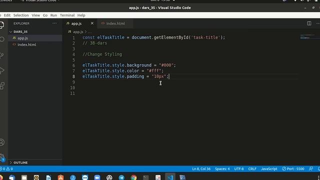 JavaScript Darslari | Suhrob Abduaxatov | DOM. Change styling, Change content 4K смотреть онлайн