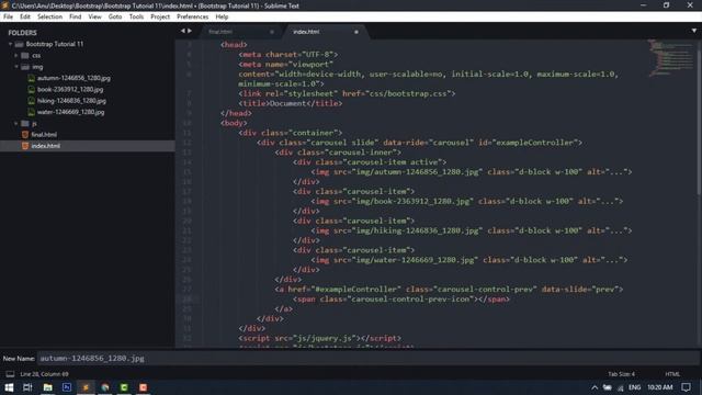 Bootstrap Sinhala Tutorial #11 - Carousel смотреть онлайн