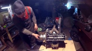 Снятие и полная разборка ДВС снегохода Yamaha Viking 3