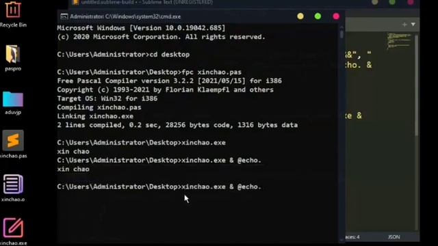 [Pascal] Hướng dẫn chạy Pascal bằng Sublime Text | Pascal cơ bản смотреть онлайн