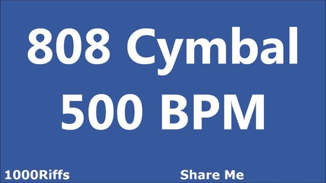 808 Cymbal Metronome : 500 BPM смотреть онлайн